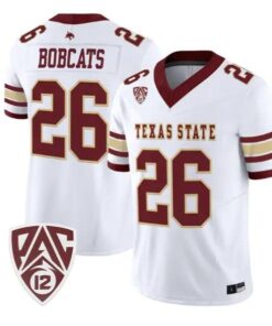Bobcats Jersey #26 Texas State Bobcats 2026 Vapor Limited Stitched by My Store NCAA Football Jerseys