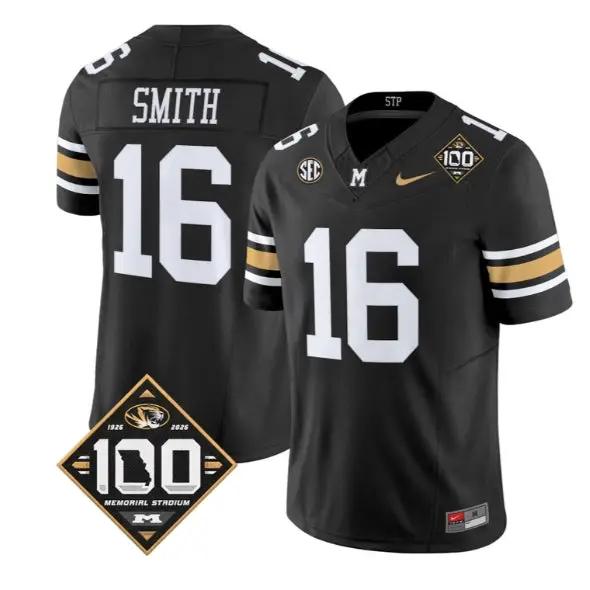 Brad Smith Jersey #16 Missouri Tigers 100th Anniversary 2026 Edition Stitched by My Store NCAA Football Jerseys