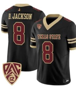 Brad Jackson Jersey #8 Texas State Bobcats 2026 Vapor All Stitched by My Store NCAA Football Jerseys