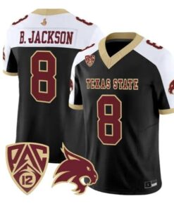 Brad Jackson Jersey #8 Texas State Bobcats 2026 Vapor All Stitched by My Store NCAA Football Jerseys