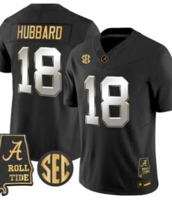 Bray Hubbard #18 Alabama Crimson Tide Jersey 2026 Alabama Map Stitched by My Store NCAA Football Jerseys