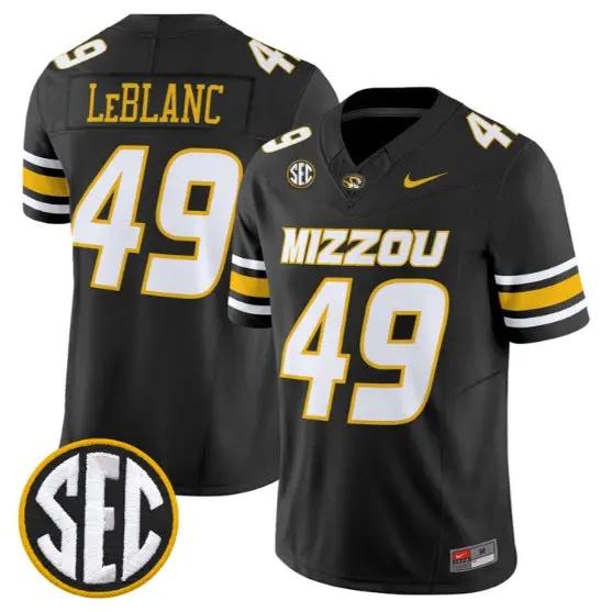 Brett Le Blanc #49 Missouri Tigers Jersey 2026 Vapor Limited Stitched by My Store NCAA Football Jerseys