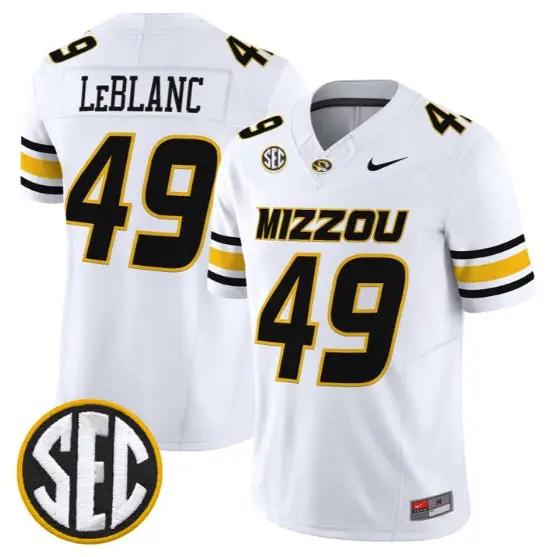 Brett Le Blanc #49 Missouri Tigers Jersey 2026 Vapor Limited Stitched by My Store NCAA Football Jerseys