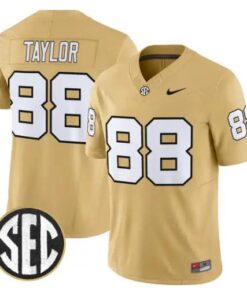 Brock Taylor Jersey #88 Vanderbilt Commodores 2026 Vapor V2 Stitched by My Store NCAA Football Jerseys