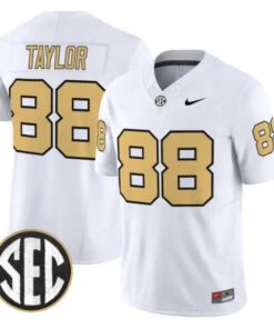 Brock Taylor Jersey #88 Vanderbilt Commodores 2026 Vapor V2 Stitched by My Store NCAA Football Jerseys