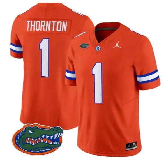 Bryce Thornton #1 Florida Gators Jersey 2026 Vapor Limited Stitched by My Store NCAA Football Jerseys