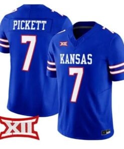 Cam Pickett Jersey #7 Kansas Jayhawks 2026 Vapor Limited Stitched by My Store NCAA Football Jerseys