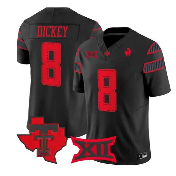Cameron Dickey Jersey #8 Texas Tech Red Raiders 2026 Vapor Limited All Stitched by My Store NCAA Football Jerseys