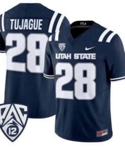Carson Tujague Jersey #28 Utah State Aggies 2026 Limited All Stitched by My Store NCAA Football Jerseys