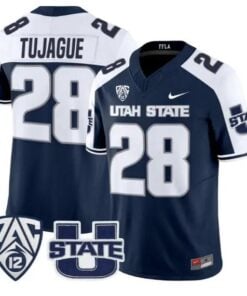 Carson Tujague Jersey #28 Utah State Aggies 2026 Limited All Stitched by My Store NCAA Football Jerseys