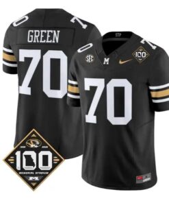 Cayden Green Jersey #70 Missouri Tigers 100th Anniversary 2026 Vapor Stitched by My Store NCAA Football Jerseys