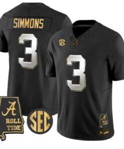 Cedrick Simmons #3 Alabama Crimson Tide Jersey 2026 Vapor Stitched by My Store NCAA Football Jerseys