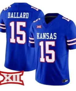 Cole Ballard Jersey #15 Kansas Jayhawks 2026 Vapor Limited Stitched by My Store NCAA Football Jerseys