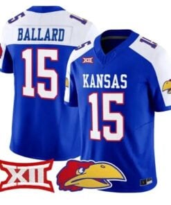 Cole Ballard Jersey #15 Kansas Jayhawks 2026 Vapor Limited Stitched by My Store NCAA Football Jerseys