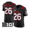 Cornhuskers #26 Nebraska Cornhuskers Jersey 2026 Alternate All-black Stitched by My Store NCAA Football Jerseys