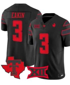 Coy Eakin Jersey #3 Texas Tech Red Raiders 2026 Vapor Limited All Stitched by My Store NCAA Football Jerseys