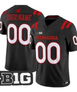 Custom Nebraska Cornhuskers Jersey 2026 Alternate All-black Limited All Stitched by My Store NCAA Football Jerseys