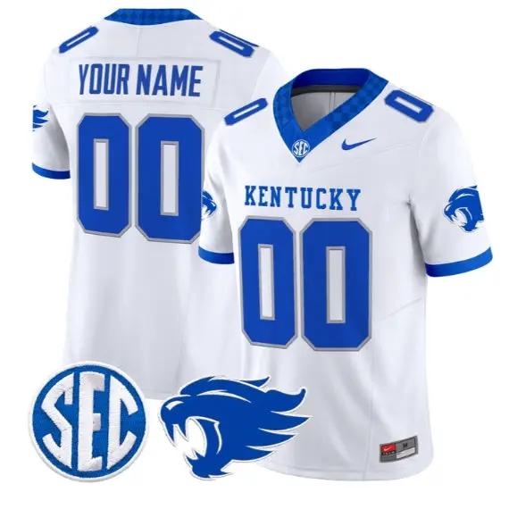 Custom Kentucky Wildcats Jersey Name, Number 2026 Limited Stitched by My Store NCAA Football Jerseys
