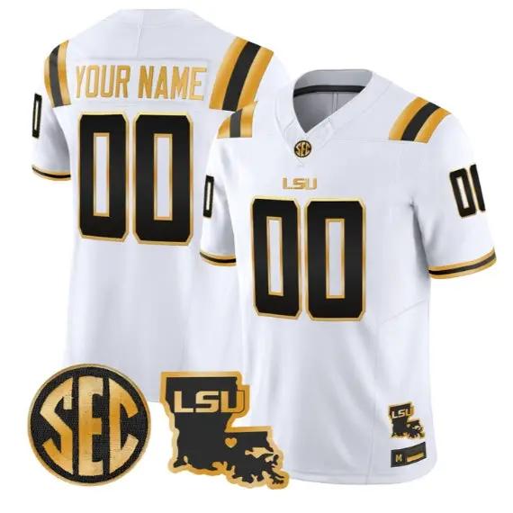 Custom LSU Tigers Jersey Name, Number 2026 Vapor Limited Stitched by My Store NCAA Football Jerseys