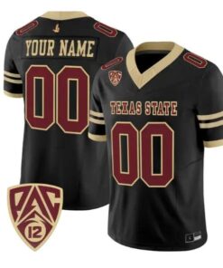 Custom Texas State Bobcats Jersey Name, Number 2026 Vapor Stitched by My Store NCAA Football Jerseys