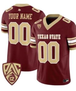 Custom Texas State Bobcats Jersey Name, Number 2026 Vapor Stitched by My Store NCAA Football Jerseys