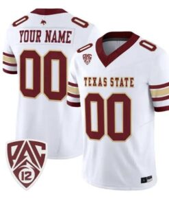 Custom Texas State Bobcats Jersey Name, Number 2026 Vapor Stitched by My Store NCAA Football Jerseys