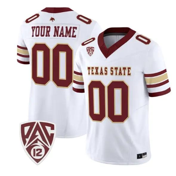 Custom Texas State Bobcats Jersey Name, Number 2026 Vapor Stitched by My Store NCAA Football Jerseys