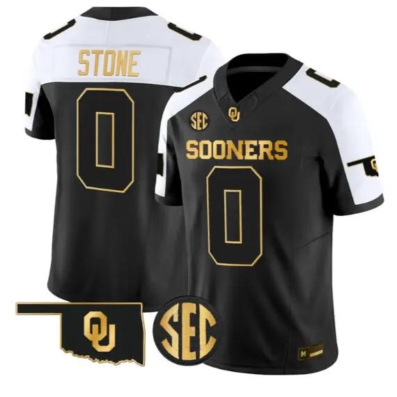 David Stone #0 Oklahoma Sooners Jersey 2026 Vapor Limited Stitched by My Store NCAA Football Jerseys