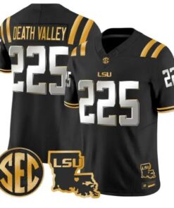 Death Valley #225 LSU Tigers 2026 Louisiana Patch Gold All Stitched by My Store NCAA Football Jerseys