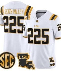Death Valley #225 LSU Tigers 2026 Louisiana Patch Gold All Stitched by My Store NCAA Football Jerseys