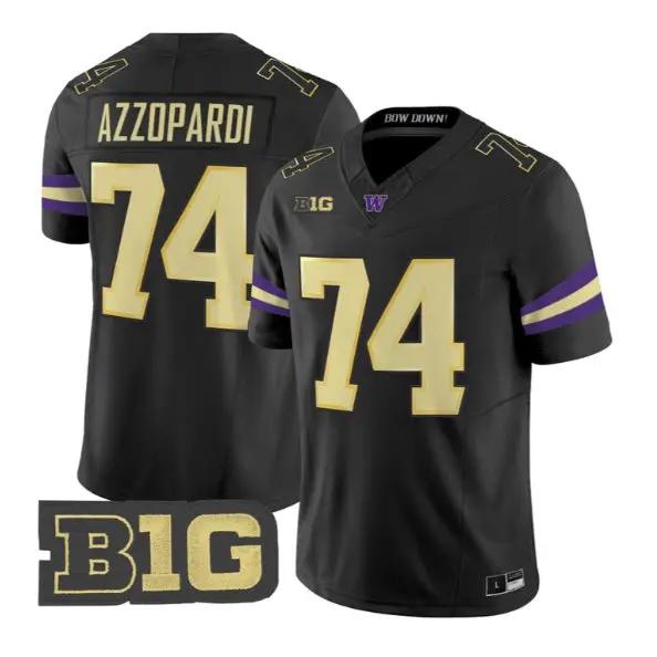 Drew Azzopardi #74 Washington Huskies Jersey 2026 Limited Stitched by My Store NCAA Football Jerseys