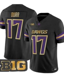 Elijah Durr #17 Washington Huskies Jersey 2026 Unleash the Dawgs Vapor Stitched by My Store NCAA Football Jerseys