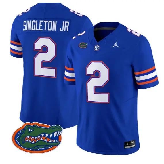 Eric Singleton Jr #2 Florida Gators Jersey 2026 Limited Stitched by My Store NCAA Football Jerseys