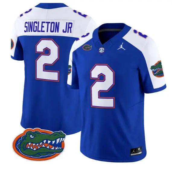Eric Singleton Jr #2 Florida Gators Jersey 2026 Limited Stitched by My Store NCAA Football Jerseys