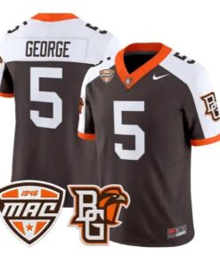 Eriq George #5 Bowling Green Falcons Jersey 2026 Limited Stitched by My Store NCAA Football Jerseys