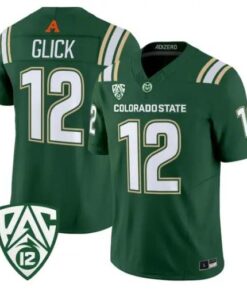 Gary Glick Jersey #12 Colorado State Rams 2026 Vapor Limited Stitched by My Store NCAA Football Jerseys