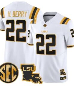 Harlem Berry #22 LSU Tigers 2026 Louisiana Patch Gold All Stitched by My Store NCAA Football Jerseys