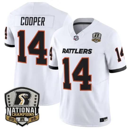 Hunkie Cooper Jersey #14 Arizona Rattlers 2026 National Patch Stitched by My Store NCAA Football Jerseys