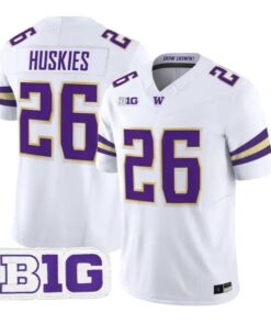 Huskies #26 Washington Huskies Jersey 2026 Vapor Limited Stitched by My Store NCAA Football Jerseys