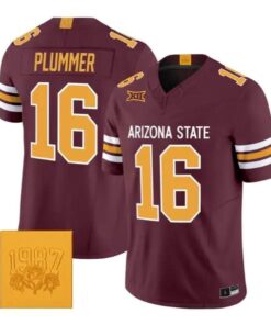 Jake Plummer #16 Arizona State Sun Devils Jersey Roses & Devils Vapor Stitched by My Store NCAA Football Jerseys