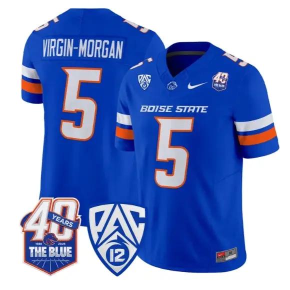 Jayden Virgin-Morgan Jersey #5 Boise State Broncos 2026 All Stitched by My Store NCAA Football Jerseys