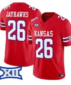 Jayhawks Jersey #26 Kansas Jayhawks 2026 Vapor Limited All Stitched by My Store NCAA Football Jerseys