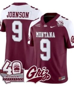 Jaylen Johnson Jersey #9 Montana Grizzlies 2026 Limited All Stitched by My Store NCAA Football Jerseys