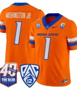 Jerico Washington Jr. Jersey #1 Boise State Broncos 2026 Stitched by My Store NCAA Football Jerseys