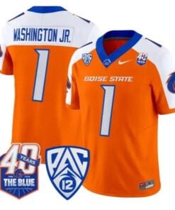 Jerico Washington Jr. Jersey #1 Boise State Broncos 2026 Stitched by My Store NCAA Football Jerseys