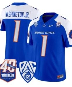 Jerico Washington Jr. Jersey #1 Boise State Broncos 2026 Stitched by My Store NCAA Football Jerseys