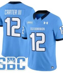 Jerome Carter III Jersey #12 Old Dominion Monarchs 2026 All Stitched by My Store NCAA Football Jerseys