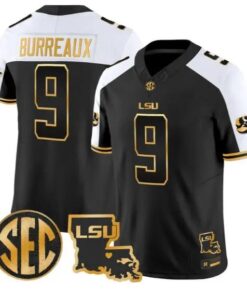 Joe Burrow #9 LSU Tigers 2026 Louisiana Patch Gold Vapor Stitched by My Store NCAA Football Jerseys