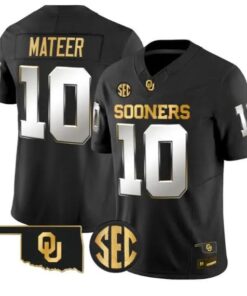 John Mateer #10 Oklahoma Sooners Jersey 2026 Limited All Stitched by My Store NCAA Football Jerseys