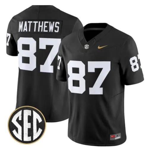 Jordan Matthews Jersey #87 Vanderbilt Commodores 2026 Vapor Stitched by My Store NCAA Football Jerseys